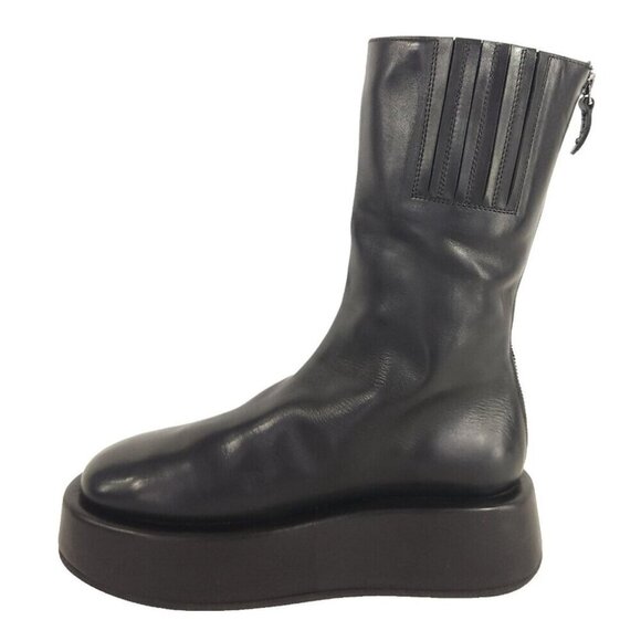 Marsell Piattaforma Boots Size 38 US 8 Womens Black Leather AS-IS $1525 - Picture 6 of 11